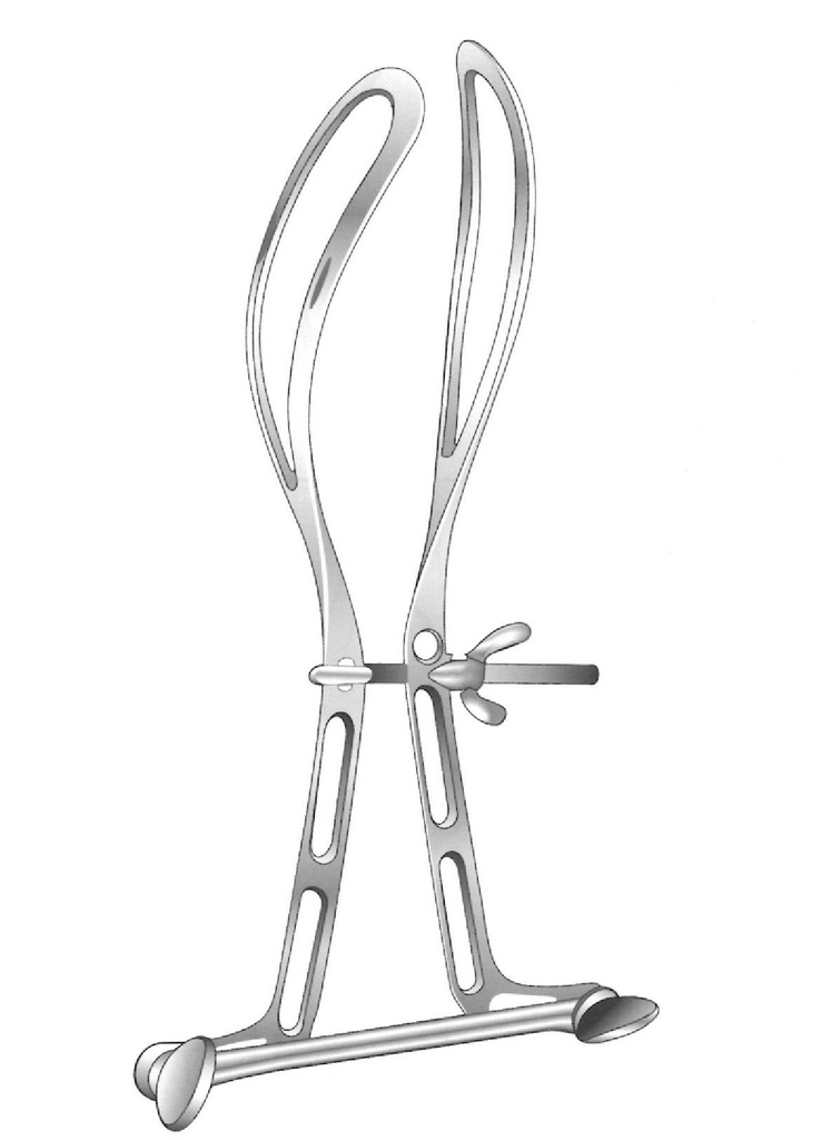 Barton Obstetric clamp - Length = 36 cm / 14-1 / 4 "