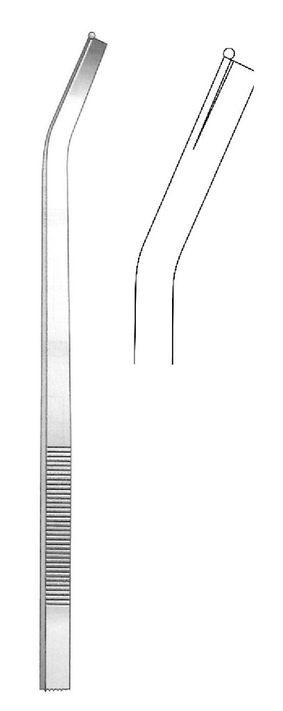 Osteótomo Bauer, curvo - longitud = 20,5 cm / 8", hoja = 6 mm