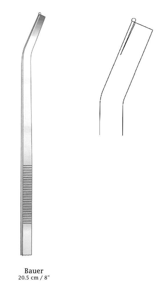 Bauer osteoh, curved - length = 20.5 cm / 8 ", leaf = 8 mm