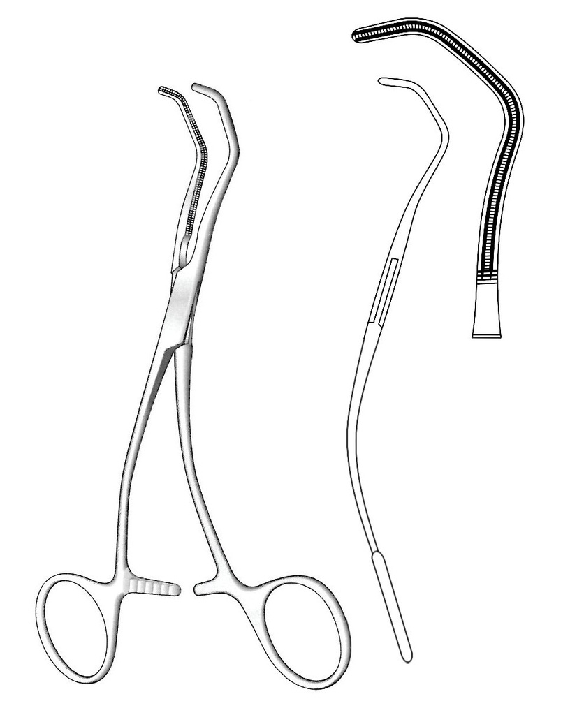 Pinza para anastomosis Beck - longitud = 17 cm / 6-3/4"