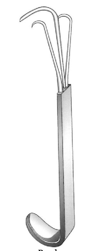 Retractor Becker, grande - longitud = 12 cm / 4-3/4"