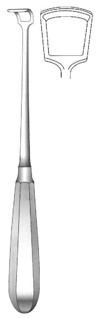 Beckmann adenoid curette, figure 4 - length = 22 cm / 8-3/4"