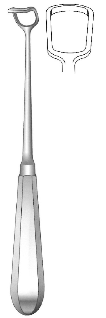 Beckmann adenoid curette, width = 18 mm - length = 22 cm / 8-3/4"