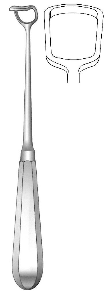 Cureta adenoides de Beckmann, ancho =  22 mm - longitud = 22 cm / 8-3/4"