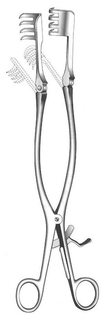 Retractor de autosujeción Beckmann - longitud = 31 cm / 12-1/4"
