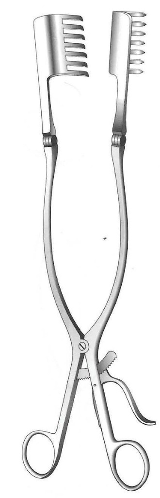 Retractor Beckmann-Eaton, dientes = 7:7 - longitud = 32 cm / 12-1/2"
