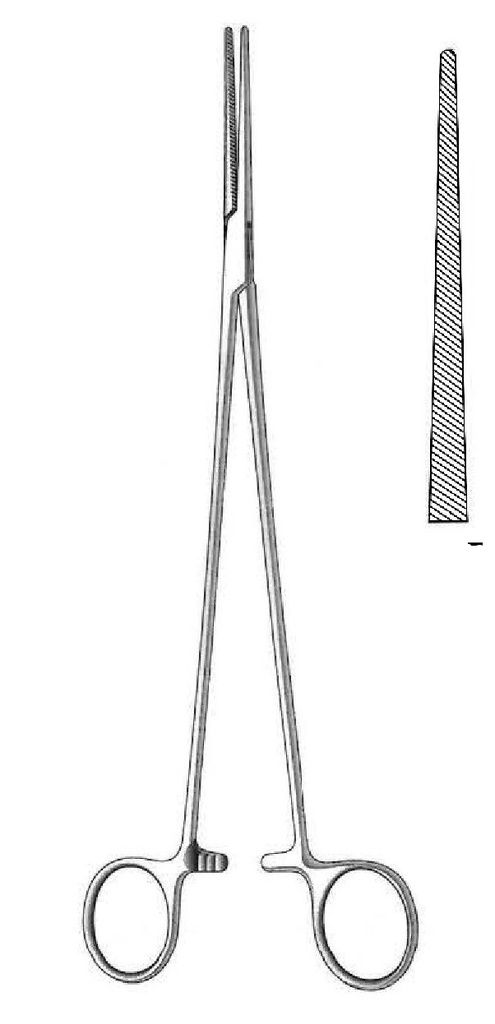 Pinza arteria Bengolea, recta - longitud = 26 cm / 10-1/4"