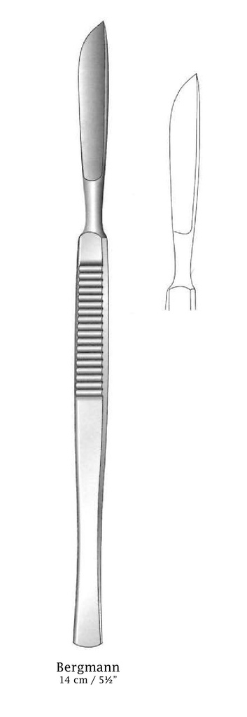 Cuchillo de disección Bergmann - longitud = 14 cm / 5-1/2"