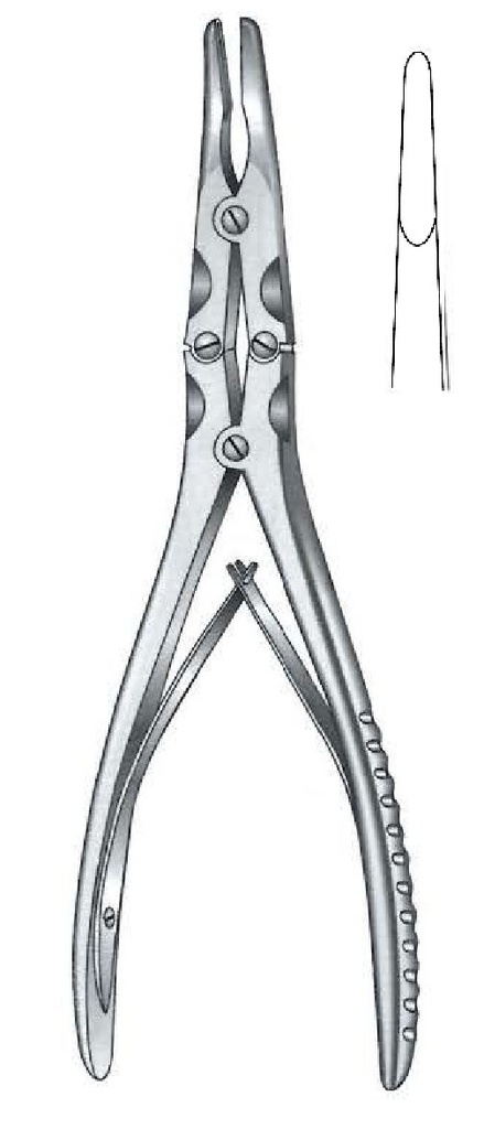 Beyer rongeur, straight - length = 18 cm / 7"