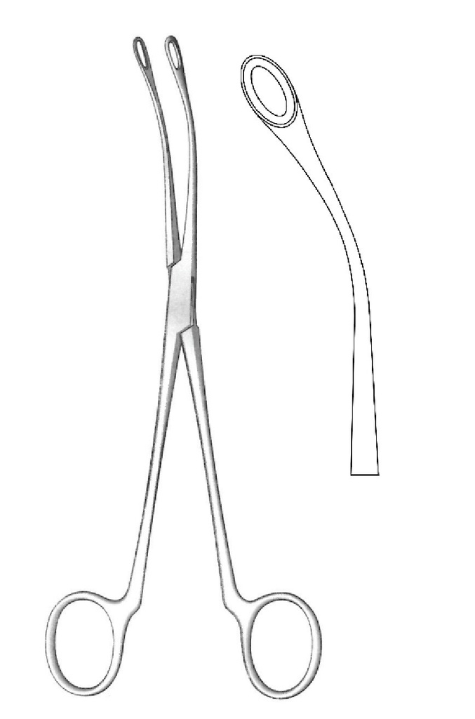 Blake Gallstone Forceps, curved - length = 20 cm / 8"