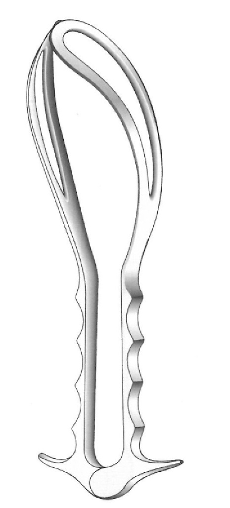 Boerma obstetric forceps - length = 28 cm / 11"