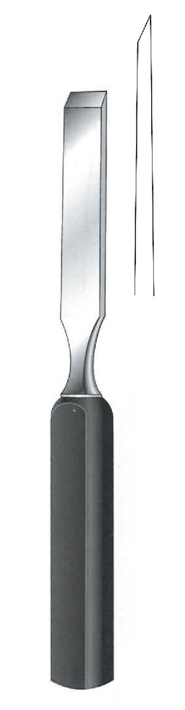 Bone chisel with ferrozell handle, straight, wide = 20 mm