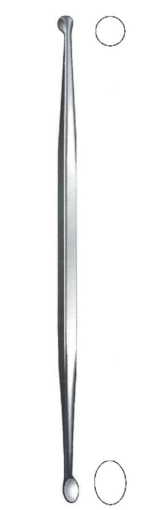 Cureta para huesos, doble extremo - longitud = 21 cm / 8-1/4"