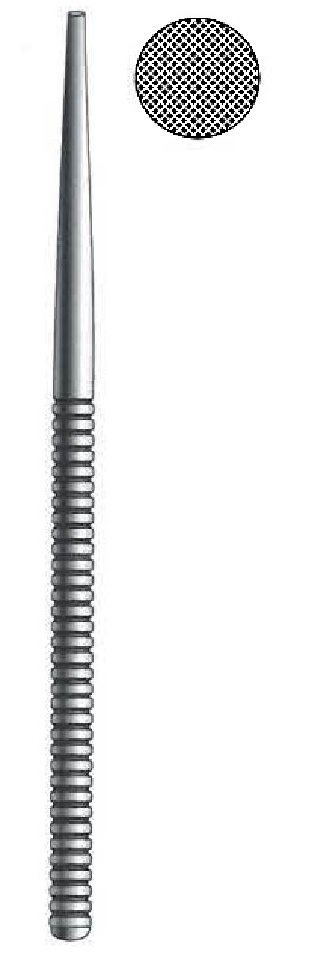Lima para huesos, punta redonda, diámetro = 10 mm - longitud = 15.5 cm / 6"