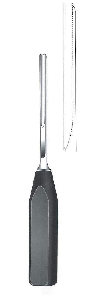 Spongy gouge with ferrozell handle, wide = 5 mm