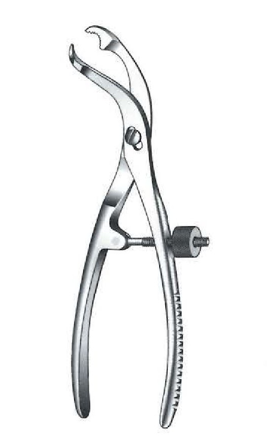 Autocentral bone clamping clamp - length = 12 cm / 4-3 / 4 "