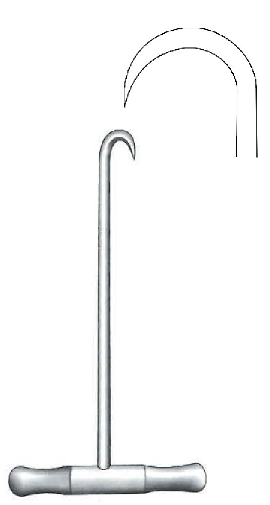 Bone hook for femur, t -shaped handle