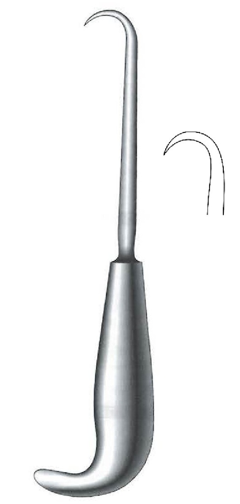 Bone hook with grip handle, small