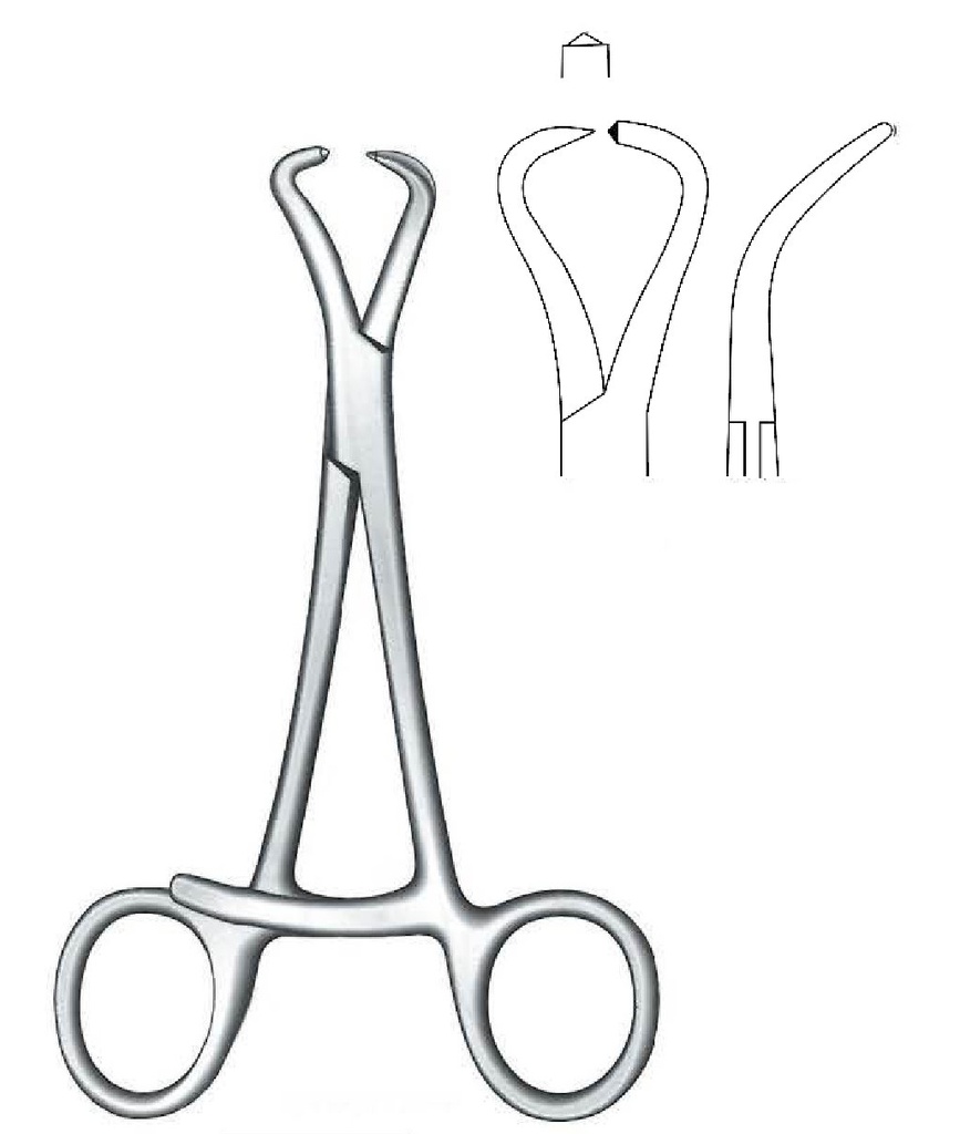 Bone reduction clamp - length = 14 cm / 5-1 / 2 "