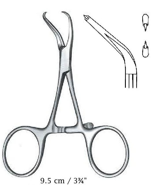 Bone replacement clamp without staggered tips