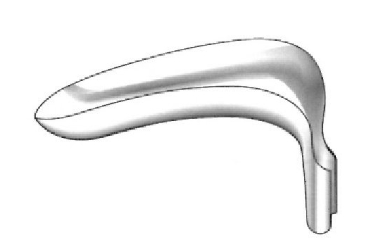 Valva para espéculo vaginal Bozemann - valva = 100 x 38 mm