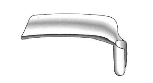 Valva para espéculo vaginal Bozemann - valva = 75 x 35 mm