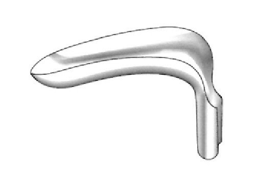 Valva para espéculo vaginal Bozemann - valva = 85 x 33 mm