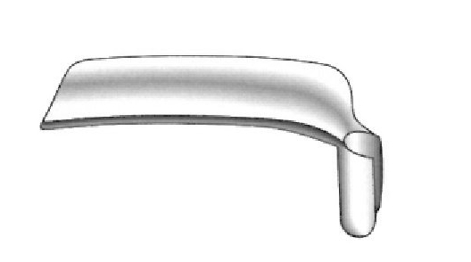 Valva para espéculo vaginal Bozemann - valva = 85 x 35 mm