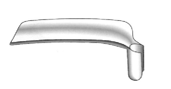 Valva para espéculo vaginal Bozemann - valva = 95 x 35 mm