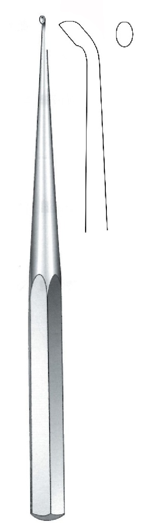 Brun bone curette, 45° angle, figure 00 - length = 23 cm / 9"
