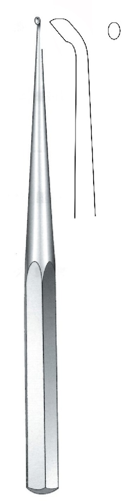 Cureta para hueso Brun, ángulo de 45°, figura 000 - longitud = 23 cm / 9"