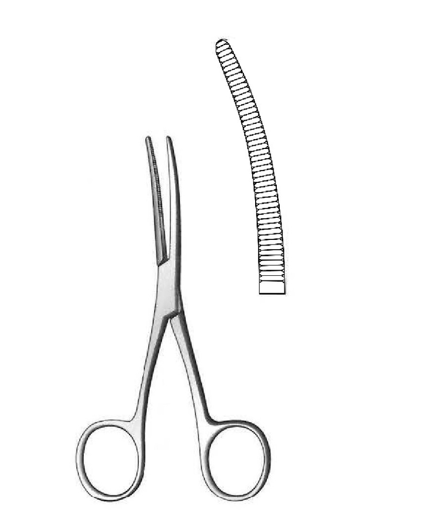 Pinza para vendaje Bryant, unión atornillada - longitud = 13 cm / 5-1/4"