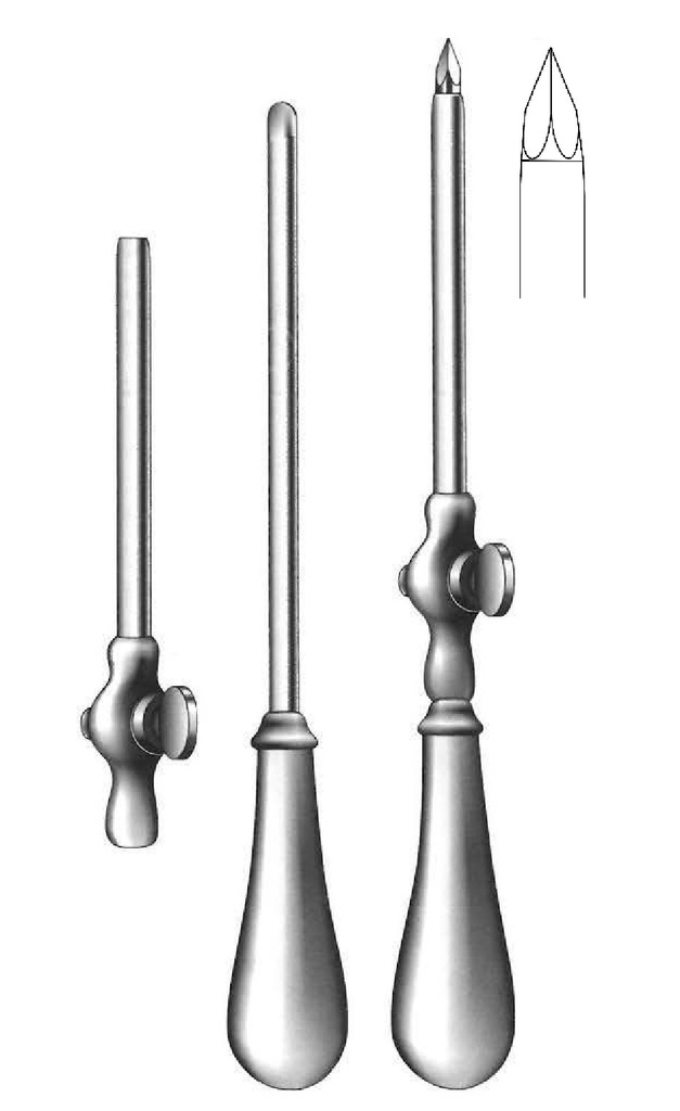 Trocar Buelau, diámetro = 8 mm - longitud = 24 cm / 9-1/2"