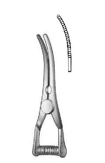 Bulldog Spring Clip, curved - length = 3.5 cm / 1-1/2"