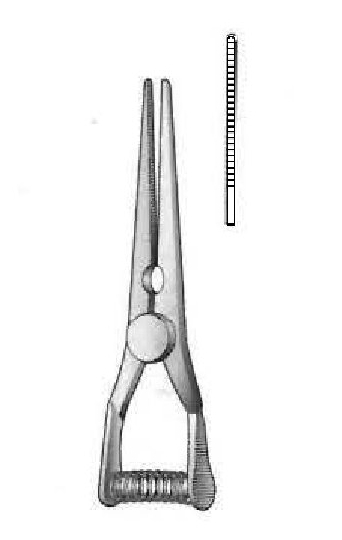 Pinza con resorte Bulldog, recta - longitud = 3.5 cm / 1-1/2"