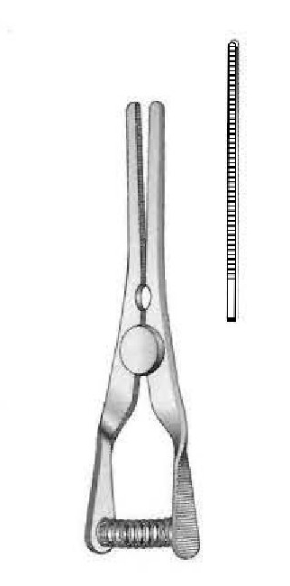 Pinza con resorte Bulldog, recta - longitud = 4.5 cm / 1-3/4"