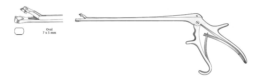 Pinza para biopsia Burke - punta ovalada = 7 x 5 mm