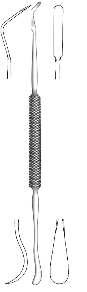 Bisturí para amígdalas Carpenter, tamaño = 4.4 / 8.8 mm, figura 1 - longitud = 22.5 cm / 9"