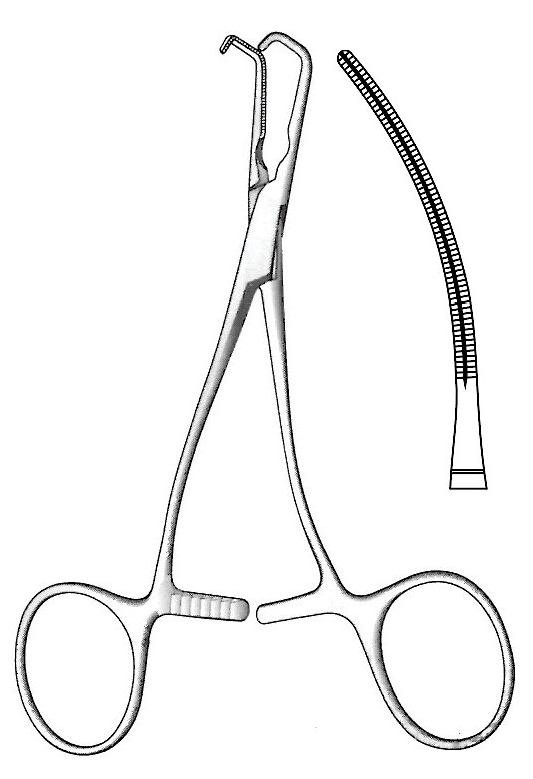 Pinza pediátrica Castaneda, figura 12 - longitud = 14 cm / 5-1/2"