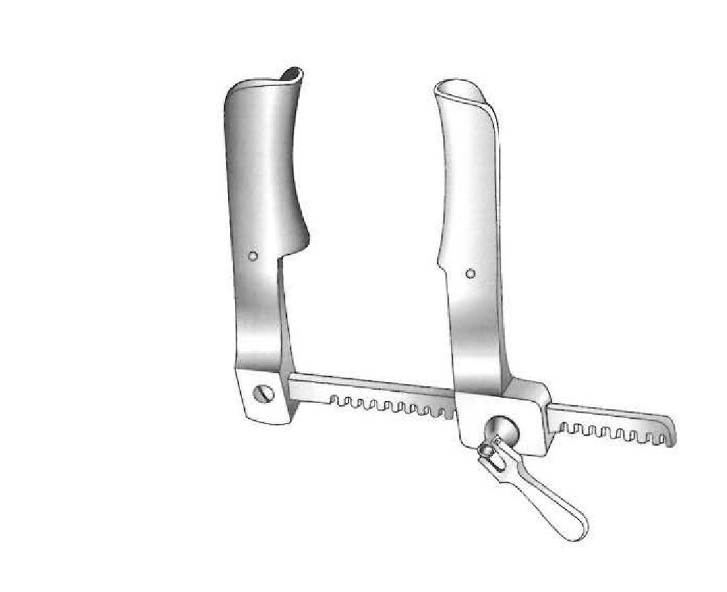 Infant Castaneda Rib Retractor - shell = 12 x 45 mm