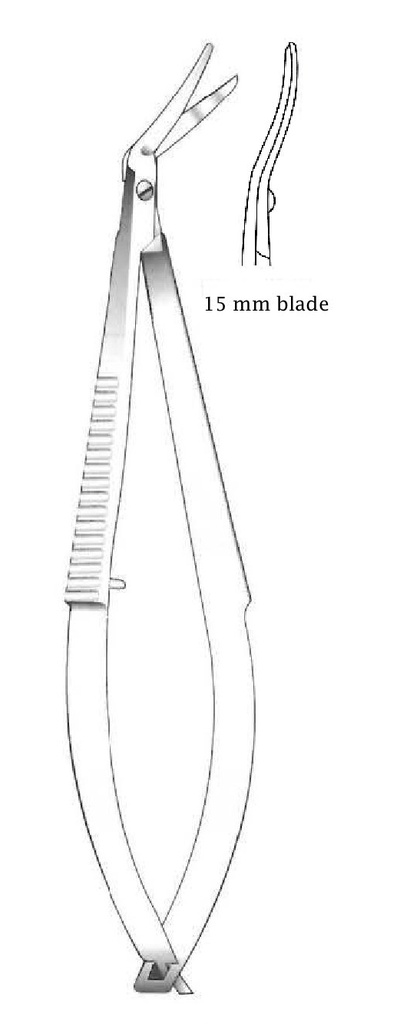Castroviejo Corneal Scissors, blade length = 15 mm, left - length = 10 cm / 4"