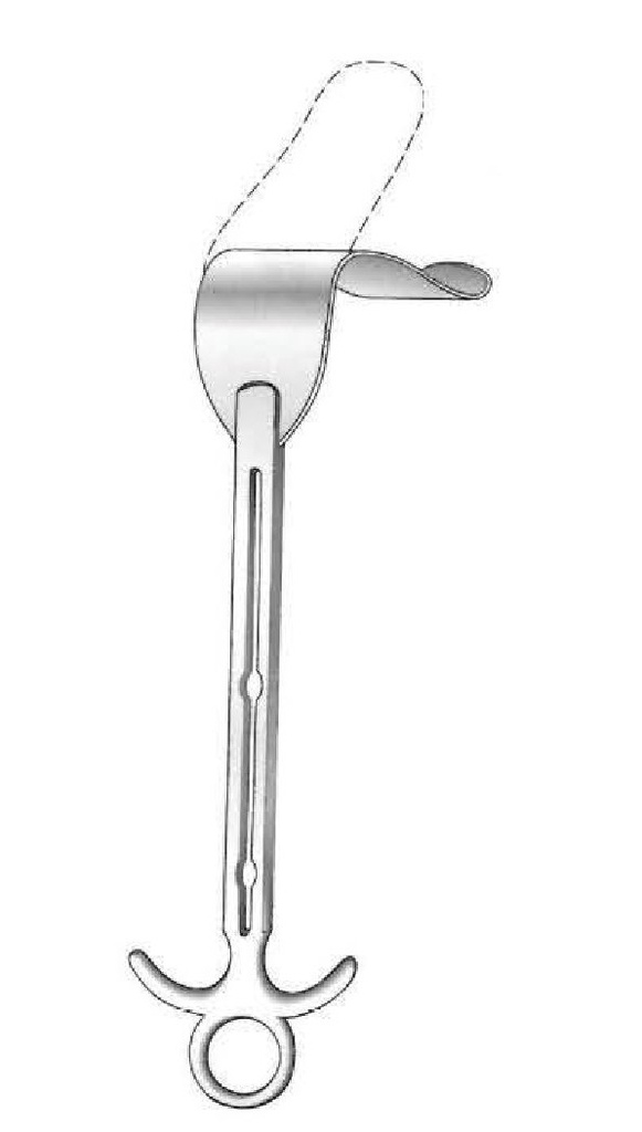 Central blade for abdominal retractor - blade measurements = 50 x 127 mm
