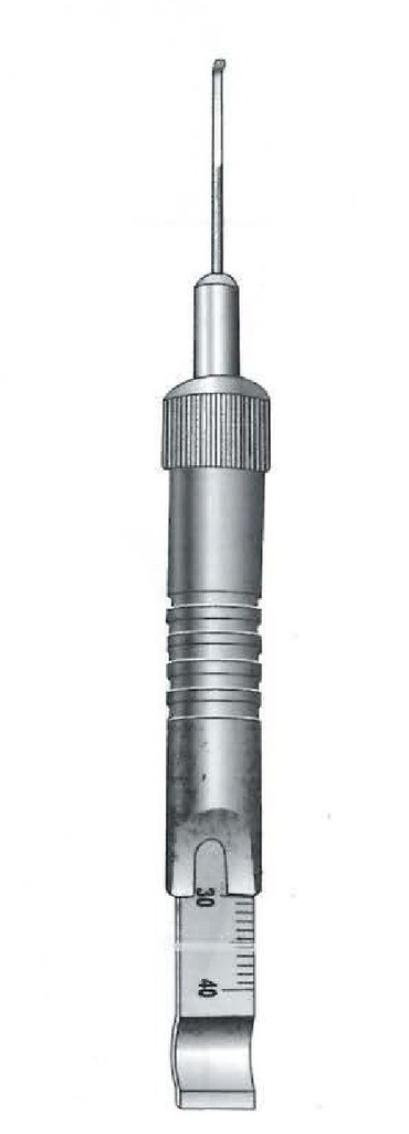 Pinza de tracción cervical y punta de broca - longitud de profundidad = 40 mm
