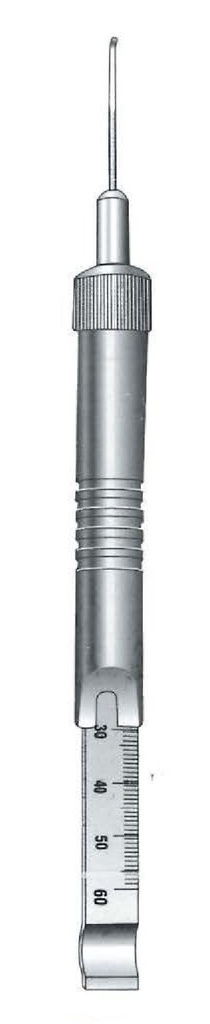 Pinza de tracción cervical y punta de broca - longitud de profundidad = 60 mm