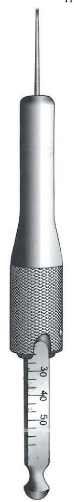 Pinza de tracción cervical y punta broca, tipo aluminio - longitud de profundidad = 100 mm