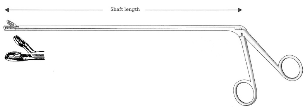 Chevalier-Jackson Esophagoscopy Forceps, figure 17 - shaft length = 30 cm / 12"
