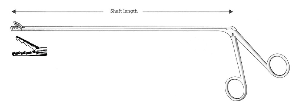Chevalier-Jackson Esophagoscopy Forceps, figure 10 - shaft length = 40 cm / 16"