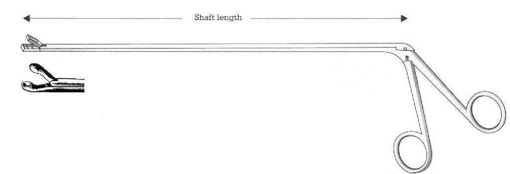 Chevalier-Jackson Esophagoscopy Forceps, figure 14 - shaft length = 40 cm / 16"