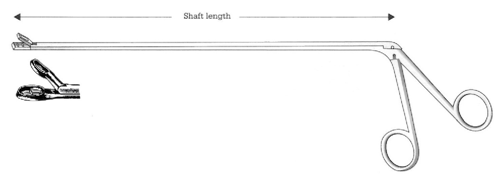 Chevalier-Jackson Esophagoscopy Forceps, figure 18 - shaft length = 40 cm / 16"