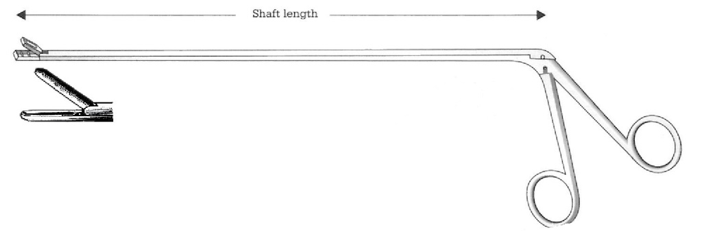 Chevalier-Jackson esophagoscopy forceps, figure 22 - shaft length = 40 cm / 16"